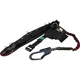 KH 安全帯 エアー式サポーターベルト付 じゃばら式 タフアルミ 自在環 黒ライン/緋 [落下防止 電気工事 高所での安全作業]