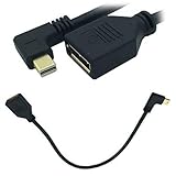 直角 90度 Mini DisplayPortオス→DisplayPortポートメス延長ケーブル【30cm】 iMac & LEDシネマディスプレイ用【直角/DP】ミニDPオス→DPメスアダプタ