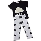 【ノーブランド品】 幼児　男の子　女の子　服　Tシャツトップ+パンツ　衣装　ファッション　贈り物　全5サイズ　 - 90cm
