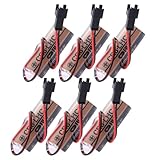 (6個入り)CR8.LHC 3V 2600mAh 互換 PLCリチウム電池、に適しています TOTO アクアオート自動水栓用リチウム電池 TH57211 CR8-LHC TH559EDV410R、小便器パーツバッテリーパック (黒プラグ付き)