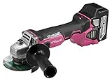 日立工機 18V コードレスディスクグラインダ 充電式 レッド 砥石径φ100mm 6.0Ahリチウムイオン電池、急速充電器、ケース付 G18DBVL(LYPK)(R)