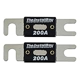 The Install Bay anl200高品質ニッケルメッキ200 Amp 200 Aヒューズ( 2 / Pack )