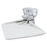 Waddle Elephant Baby Blanket Lovey Stuffed Animal Rattle Toy Nursery Decor Grey [並行輸入品]