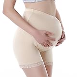 Freedi 3pcsコットンoverバンプマタニティショーツHigh Cut Underwear Brief for妊婦母プラスサイズ US サイズ: 3L カラー: ベージュ