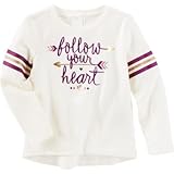 OSHKOSH(オシュコシュ) スパークルバーシティトップ アイボリー トップス長袖Tシャツ 2歳【並行輸入】