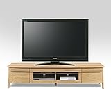 北欧風 180cm幅ロータイプテレビボード 脚付き ナチュラル 完成品