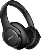 ワイヤレス ヘッドホン KVIDIO WH201A Bluetooth 6.0 65時間再生 40mm HD ドライバーユニット オーバーイヤーヘッドホン マイク内蔵 有線 無線 両用 遮音 密閉型 ハンズフリー通話可能 ブルートゥース ヘッドフォン ブラック (黒)