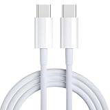 PWENMEI Type C to Type C ケーブル 【PD対応 60W急速充電】ノートパソコン対応 0.9m (タイプC - タイプC) 充電 です急速充電 高速データ転送 超高耐久 I-Phone15/15 pro/15plus/15pro max Galaxy S23/S22/S2/,Pixel等Type-c機種対応 (ホワイト 1M)