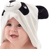 「ReiRei」レイレイ ベビー & キッズ 用 アニマル タオル おくるみ バスローブ ポンチョ (パンダさん)