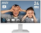 MSI Pro MP2412W 24インチ VA 1920 x 1080 (FHD) コンピューターモニター、100Hz、フリーシンク、HDMI、DisplayPort、VESAマウント可能、チルト、1ms、ホワイト