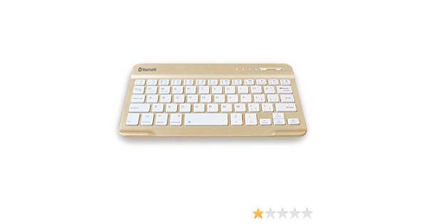 Amazon Co Jp ワイヤレスコンパクトキーボード ゴールド パソコン 周辺機器