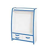 【JAJAN】キッズ ハンガーラック レギュラー 幅63cm　ブルー［完成品][おまけ付き]【知育家具EVAキッズシリーズ】HRJ-63HB_s