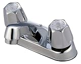 4 "洗面所センターセット蛇口、2-ハンドル、クローム仕上げ、with圧縮Stems – By Plumb Usa