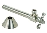 Brasscraft xktcs40bx NS 1 / 2 " Nom汗X 3 / 8 "外径：Comp 1 / 4 Turn角度ボールバルブwith 5 "拡張子でフランジ、サテンニッケル