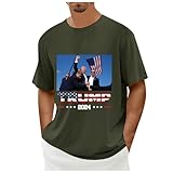 [Doerwye] tシャツ トラ・ンプ 大統領 2024年 選挙集会 を再選する アメリカ選挙投票 Tシャツ 愛国的なデザイン 面白い