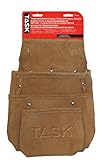 Task Tools T77207 Tradesperson's Leather Nail/Tool/Drywall Pouch, 3-Pocket [並行輸入品]