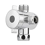 Kicode G1 / 2" バストイレビデ風呂 シャワーヘッド ダイバータABS 三方向 Tアダプタ水 バルブ