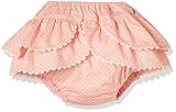 《年間定番》AngelBaby(エンジェルベビー)【日本製】布帛ドット柄山道レース付きブルマ【カバーパンツ 後ろふりふりラブリーシリーズ】 70cm ~ 90cm FREE/ピンク×シロ玉 NO.KN