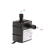 Eremi（TM）Anself 220L / Hリフト250センチメートル静かなミニブラシレスオイルウォーターポンプのUSB DC5V 2.3W防水水中噴水水族館