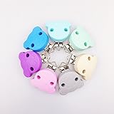 Mamimami Home 可愛いクマ 5個 シリコーン　おしゃぶり クリップ DIY 噛がため 看護ジュエリー おしゃぶりホルダー ガラガラ　BPAフリー