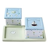 Easy Live 乳歯ケース可愛い！ 臍帯箱へその緒ケース  出産祝い 記念　大切な成長の保存に (男の子)