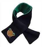 ベビー用 子供用 うさぎ クマ ワンポイント マフラー 男女兼用 全４色 ネイビー