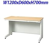 プラス RJDeskIIシリーズ 平机 奥行600mmタイプ カラー：天板ホワイトメープル 本体ホワイト W1200×D600×H700mm RJ-126H WM