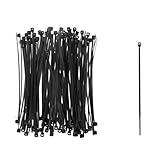 Dovewill 全6色　100本入りセット　 プラスチックケーブル　ナイロン結束バンド　1.9x150mm - ブラック