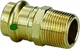 Viega 79210 ProPressゼロLeadブロンズアダプタP Xオスにオス1 / 2インチby 3 / 8インチNPT、10枚パック