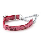 ラロック 犬 しつけ首輪 超小型犬 ドットレッドハーフチェーンカラー SSサイズ 超小型犬用首輪