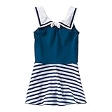 (ニッセン) nissen キッズ 女児 女の子 ワンピース 水着 紺系 身長 100cm