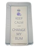 Boys Deluxe PVC Change/Changing Mat - Blue 'KEEP CALM & CHANGE MY BUM' by BABY best BUYS-CM