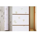 ファッション障子紙 プリント模様 94cm×3.6m巻(約2枚分) ×2セット リトルフラワー(ベージュ)・FP-003