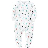 カーターズ ロンパース carter's 男の子用男の子用白カラフルモンスターの遊び足つきカバーオール (newborn(-55cm)) [並行輸入品]