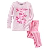 OSHKOSH(オシュコシュ) 2ピースグローインザダークサンフィットコットンパジャマ ピンク スリープウェア 4歳【並行輸入】