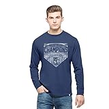 MLB Kansas City Royalsメンズ2015 World Series Champions ' 47 Crosstown長袖Flanker T、Bleacherブルー、XL、Bleach