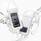 【elago】 スマホ 対応 ストラップ 付 スマホポーチ IP68 防水 カード 収納 お風呂 海 プール 落下防止 ネックストラップ ポーチ 首掛け 防水ケース [ 各種 iPhone Android 対応 ] WATERPROOF PHONE POUCH ホワイト