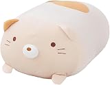TAKEYぬいぐるみ スーパーもちもち大福 クッション 枕 ぬいぐるみ ネコ トカゲ ペンギン シロクマ 枕カバー クッション (60cm,猫)