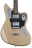 Squier by Fender エレキギター Contemporary Jaguar® HH ST, Laurel Fingerboard, Black Pickguard, Shoreline Gold ソフトケース付き
