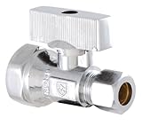 Ldr 537 6101qt低いリード四半期TurnシャットオフStreetバルブ3 / 8インチ圧縮X 1 / 2インチFIP、クロム