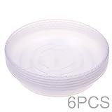 COSMOS 6 Pcs Clear Plastic Plant Pot Saucers for Flowers and Household Plants [並行輸入品]
