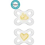 MAM おしゃぶり ２個セット 新生児 0ヶ月〜 (ホワイト) [並行輸入品]