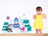 Sunny Decals Frozen InspiredファブリックDecals with Snowman