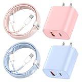 For iPhone17 充電器 type-c【2ポート/2個セット 】 20WType-C タイプc 充電器 急速充電 USB-C+USB-A iPhone/Android【PSE認証&USB-C ケーブル 2m】軽量·小型for iPhone17/16/15シリーズ/iPad Pro/i Pad Air/AirPods/GalaxyS24-S10/その他各種機器対応-かわいい
