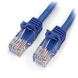 StarTech.com カテゴリー5e LANケーブル(Cat5e) RJ45コネクタ(ツメ折れ防止カバー付き) 5m ブルー 45PAT5MBL