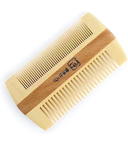 Amazon | 梳き櫛 両歯 高級木製櫛 緑檀櫛 クシ コーム ヘアブラシ 頭皮