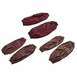 Perfk 防水袖カバー 3ペア入りセット　ダークブラウン　ブラウン　　ピンクレッド　防水性　耐油性　汚れない