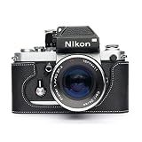 TP Original Nikon F2 F2A F2AS 専用 ハンドメイド 本革 ボディケース ハーフカメラケース バッグ カバー (ブラック)