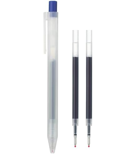 Amazon | 無印良品 さらさら描けるゲルインキボールペン 青 芯径0.5mm