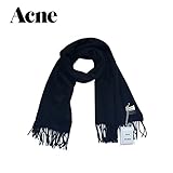 Acne Studios アクネストゥディオズ ストール ウール 大判 肩掛け レディース メンズ 男女兼用 (ブラック)